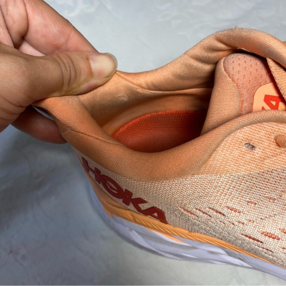 Hoka One One Womens Clifton 8 1119394 CSPY Orange Running Shoes Sneakers 8B - Picture 9 of 10